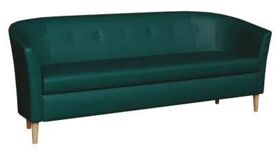 CHARLOTTE 3, trojkřeslo, koženka petrolejová